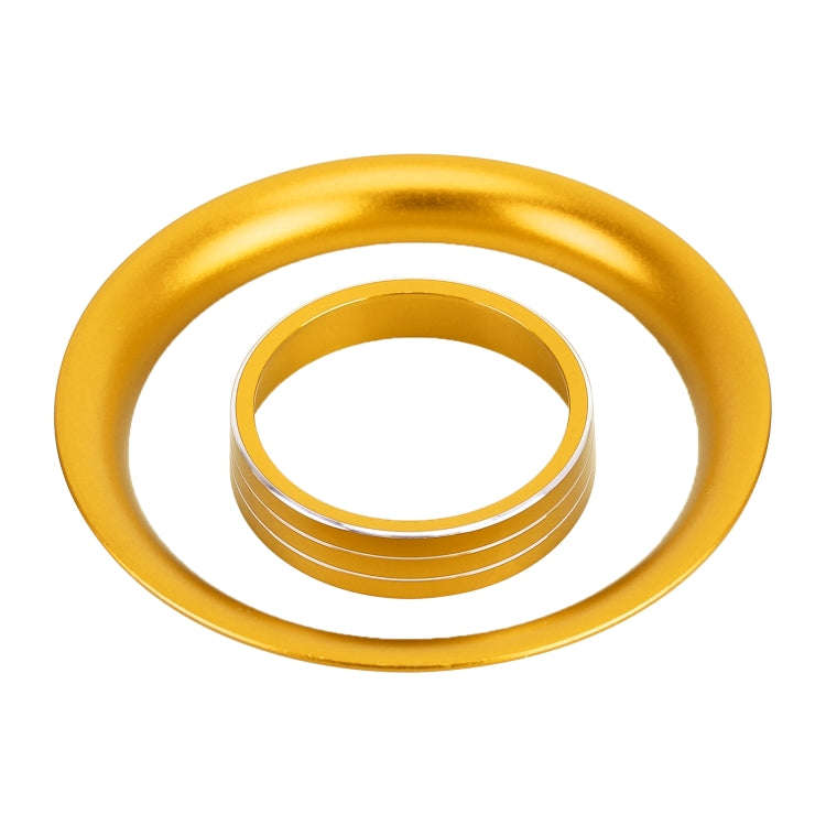 8 PCS Car Aluminum Alloy Air Conditioner Knob Case and Base for Honda XR-V (Gold)