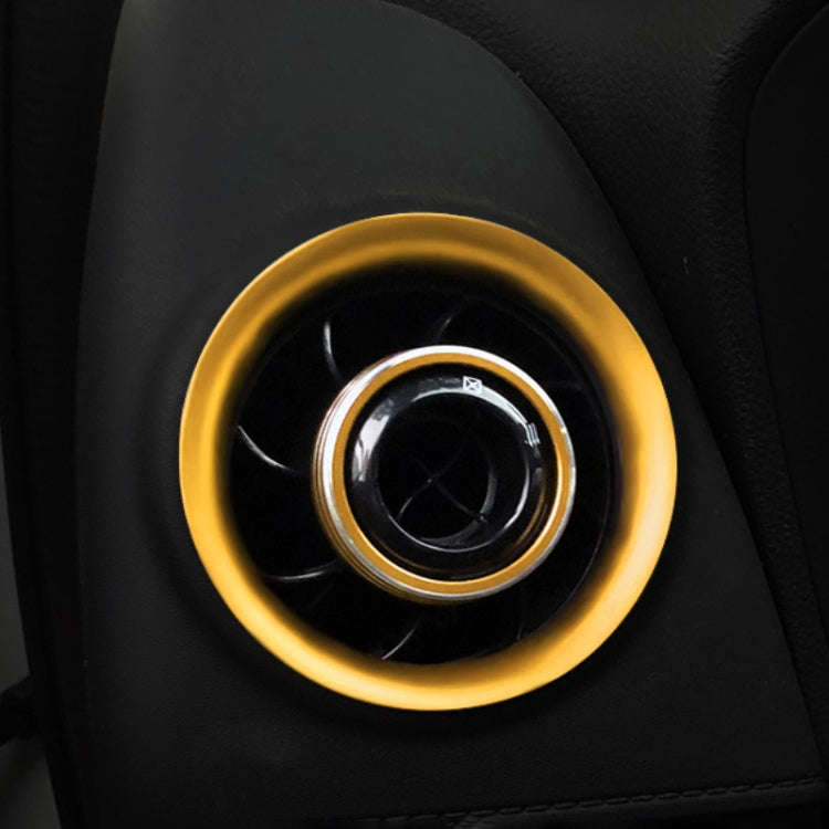 8 PCS Car Aluminum Alloy Air Conditioner Knob Case and Base for Honda XR-V (Gold)