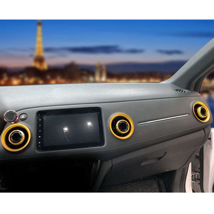 8 PCS Car Aluminum Alloy Air Conditioner Knob Case and Base for Honda XR-V (Gold)