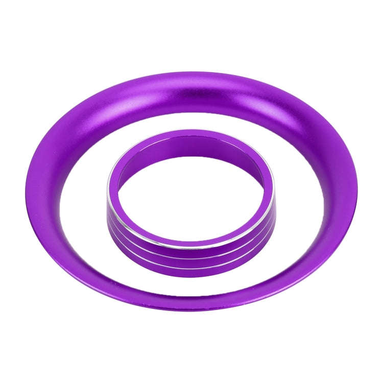 8 PCS Car Aluminum Alloy Air Conditioner Knob Case and Base for Honda XR-V (Purple)