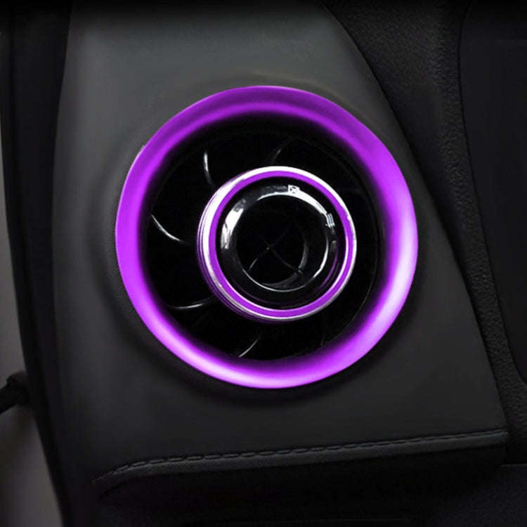 8 PCS Car Aluminum Alloy Air Conditioner Knob Case and Base for Honda XR-V (Purple)