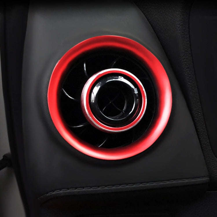 8 PCS Car Aluminum Alloy Air Conditioner Knob Case and Base for Honda XR-V (Red)