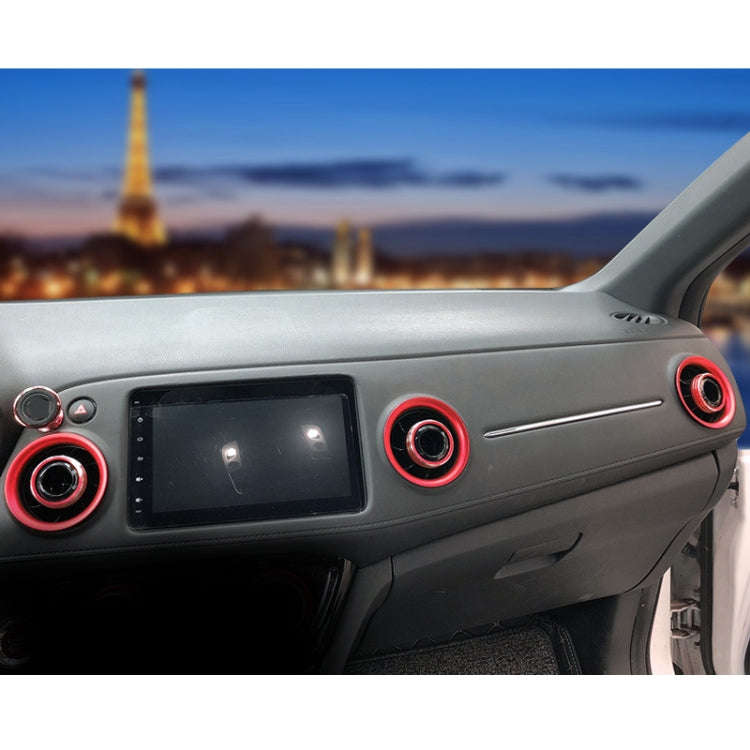 8 PCS Car Aluminum Alloy Air Conditioner Knob Case and Base for Honda XR-V (Red)