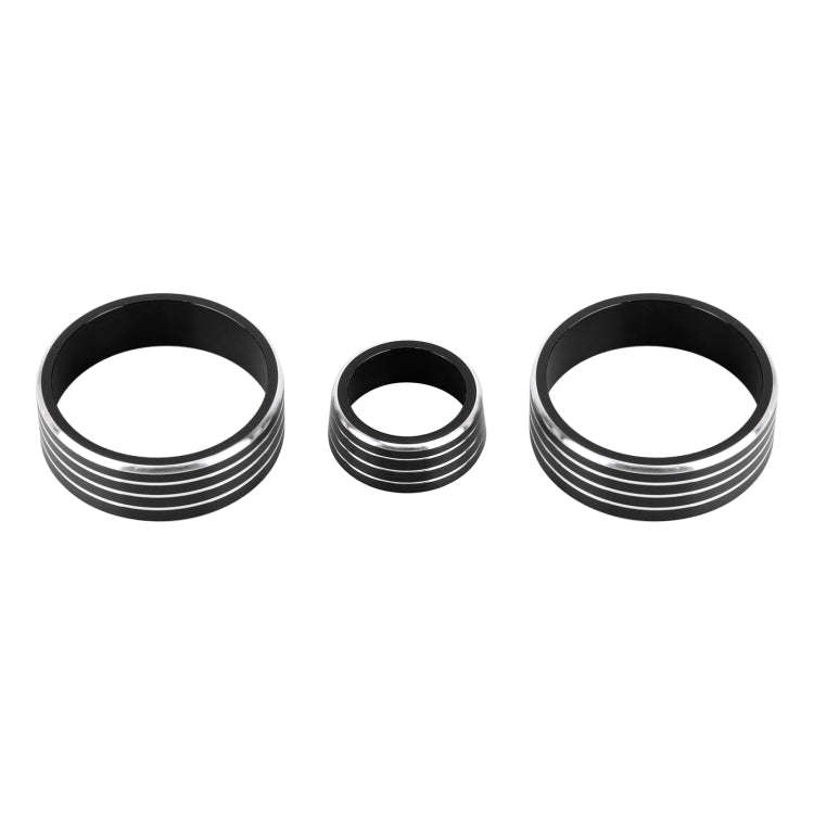 3 PCS Car Aluminum Alloy Air Conditioner Knob Case for Honda VEZEL / XR-V / Fit / GIENIA / City(B...