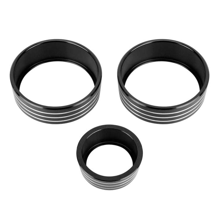 3 PCS Car Aluminum Alloy Air Conditioner Knob Case for Honda VEZEL / XR-V / Fit / GIENIA / City(B...