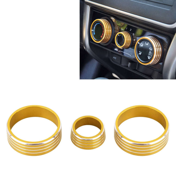 3 PCS Car Aluminum Alloy Air Conditioner Knob Case for Honda VEZEL / XR-V / Fit / GIENIA / City(G...