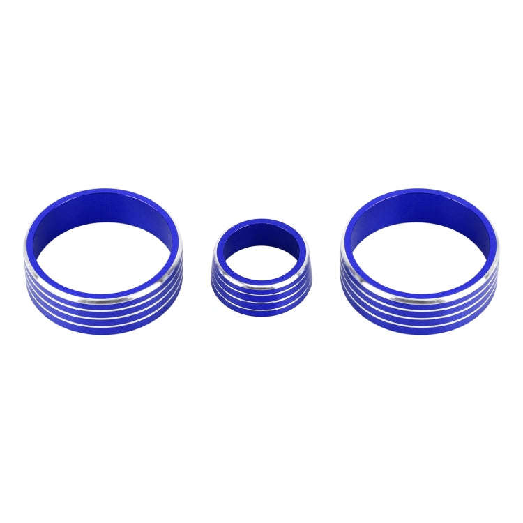 3 PCS Car Aluminum Alloy Air Conditioner Knob Case for Honda VEZEL / XR-V / Fit / GIENIA / City(B...