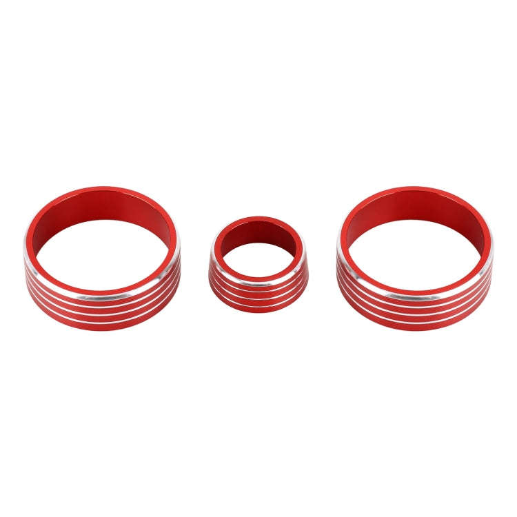 3 PCS Car Aluminum Alloy Air Conditioner Knob Case for Honda VEZEL / XR-V / Fit / GIENIA / City(Red)