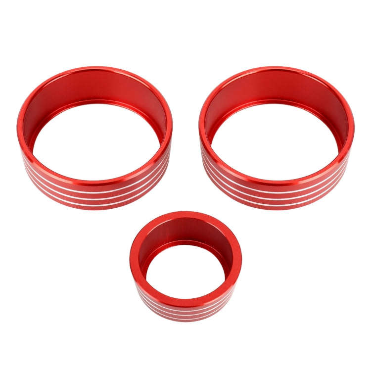 3 PCS Car Aluminum Alloy Air Conditioner Knob Case for Honda VEZEL / XR-V / Fit / GIENIA / City(Red)