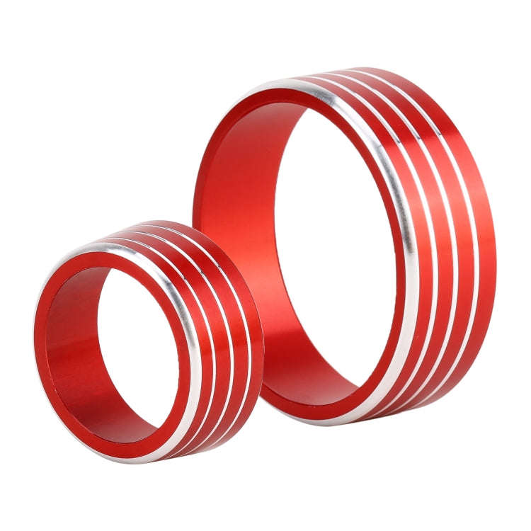 3 PCS Car Aluminum Alloy Air Conditioner Knob Case for Honda VEZEL / XR-V / Fit / GIENIA / City(Red)