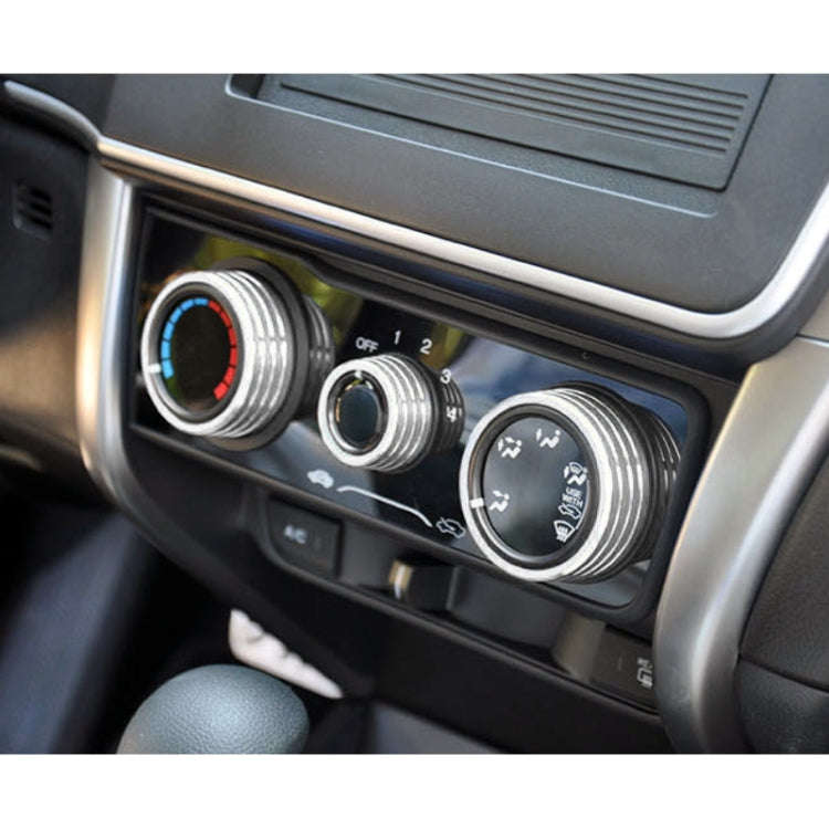 3 PCS Car Aluminum Alloy Air Conditioner Knob Case for Honda VEZEL / XR-V / Fit / GIENIA / City(S...
