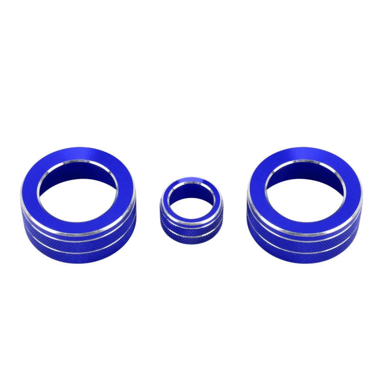 3 PCS Car Metal Air Conditioner Knob Case for Honda AVANCIER / URV (Blue)