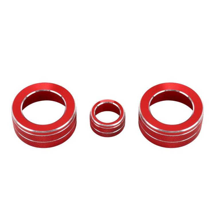 3 PCS Car Metal Air Conditioner Knob Case for Honda AVANCIER / URV (Red)