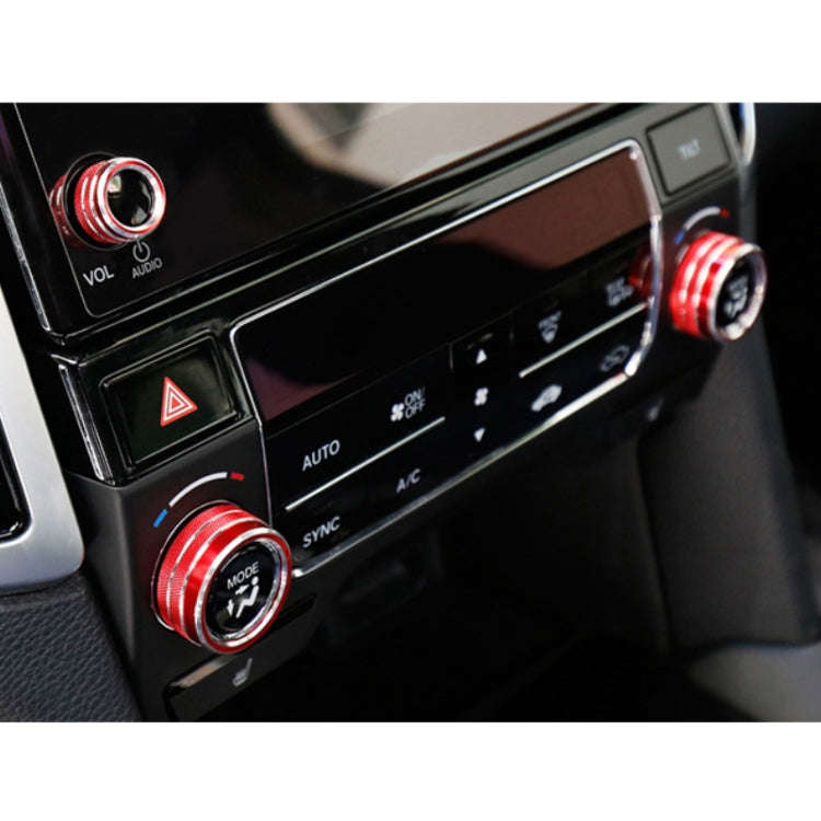 3 PCS Car Metal Air Conditioner Knob Case for Honda AVANCIER / URV (Red)