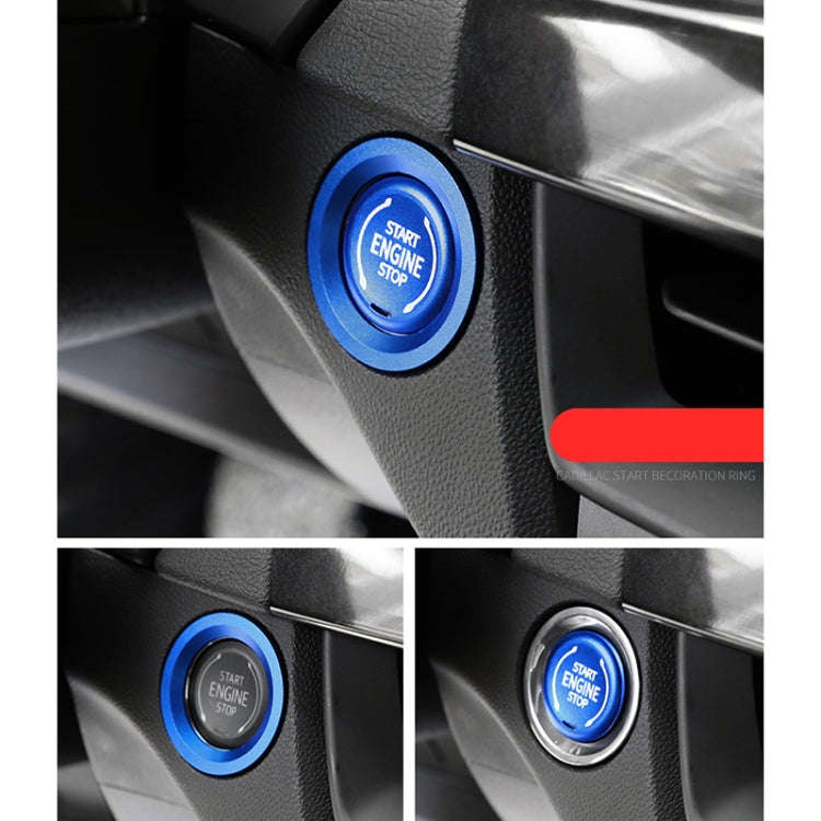 Car Engine Start Key Push Button Ring Trim Metal Sticker Decoration for Cadillac CT5 CT4 XT4 XT6 ...