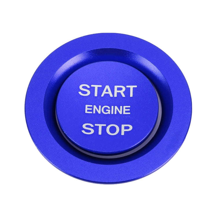 Car Engine Start Key Push Button Ring Trim Metal Sticker Decoration for Land Rover/Jaguar (Blue)