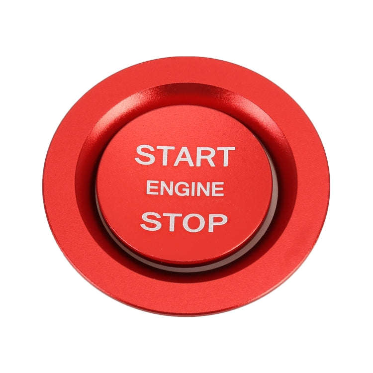 Car Engine Start Key Push Button Ring Trim Metal Sticker Decoration for Land Rover/Jaguar (Red)