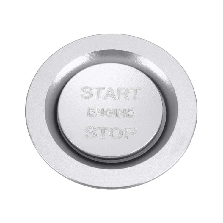 Car Engine Start Key Push Button Ring Trim Metal Sticker Decoration for Land Rover/Jaguar (Silver)