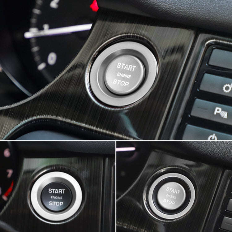 Car Engine Start Key Push Button Ring Trim Metal Sticker Decoration for Land Rover/Jaguar (Silver)