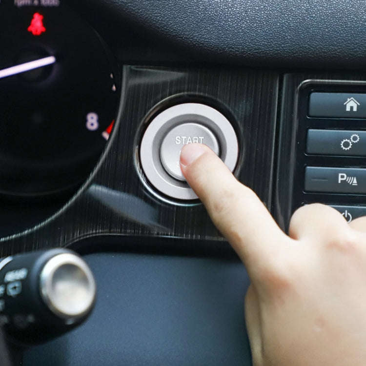 Car Engine Start Key Push Button Ring Trim Metal Sticker Decoration for Land Rover/Jaguar (Silver)