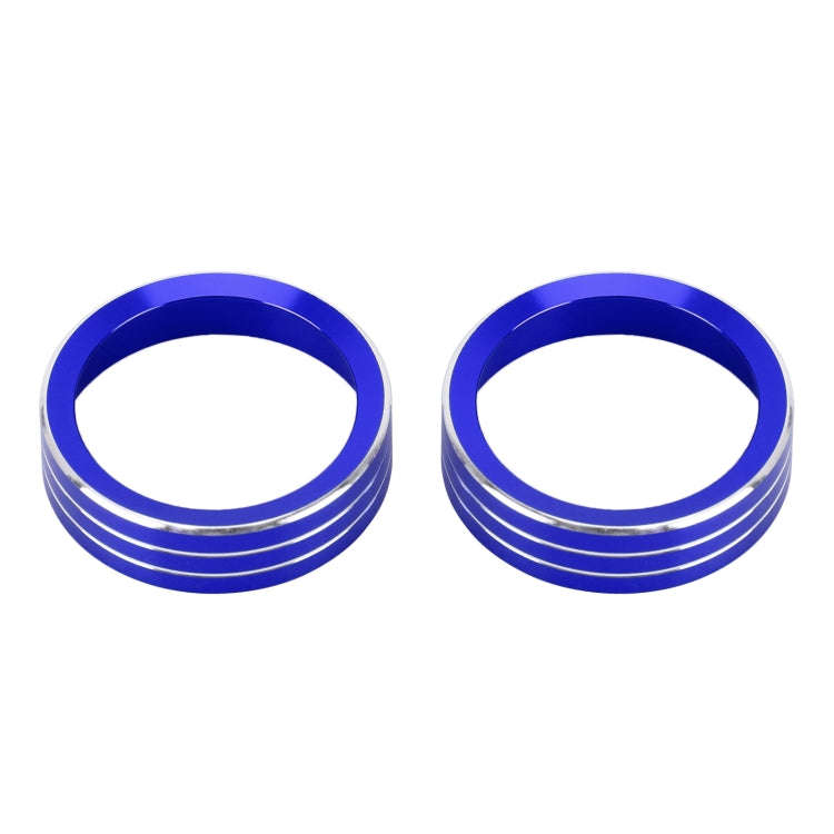 2 PCS Car Metal Air Conditioner Knob Case for Nissan X-TRAIL (Blue)
