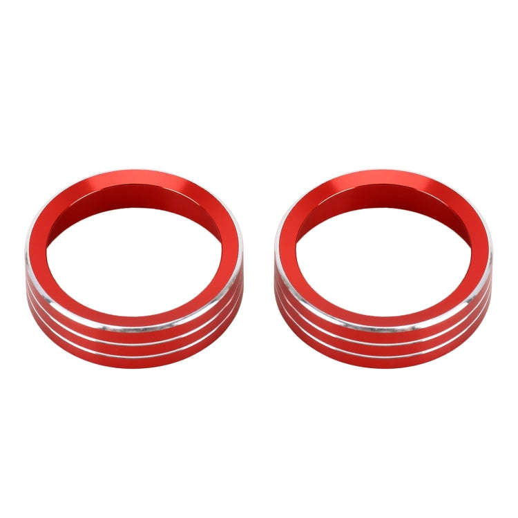 2 PCS Car Metal Air Conditioner Knob Case for Nissan X-TRAIL (Red)