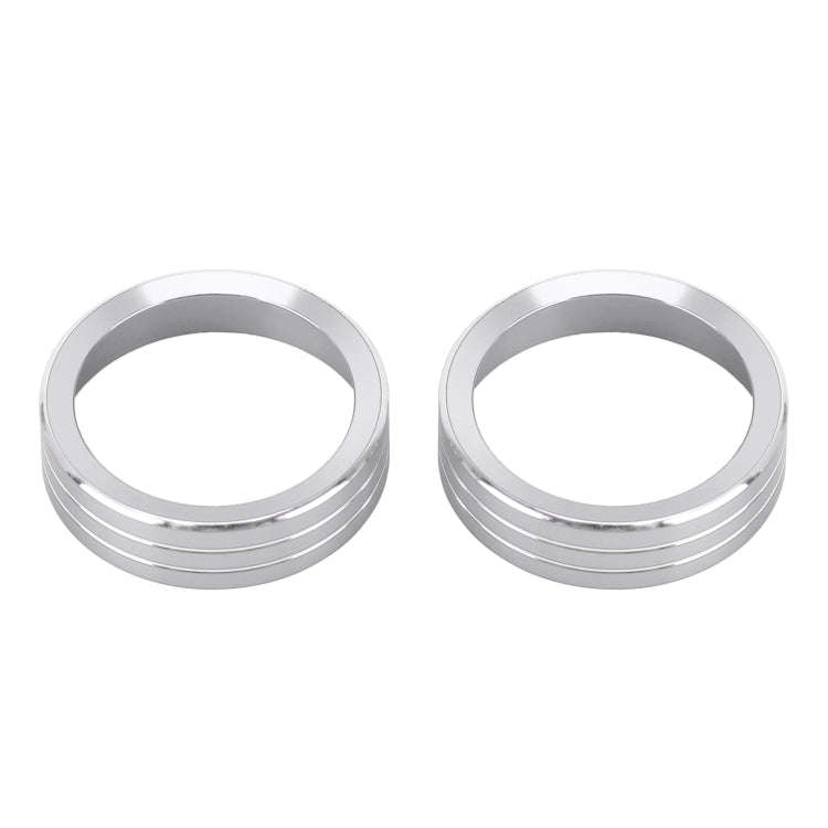 2 PCS Car Metal Air Conditioner Knob Case for Nissan X-TRAIL (Silver)