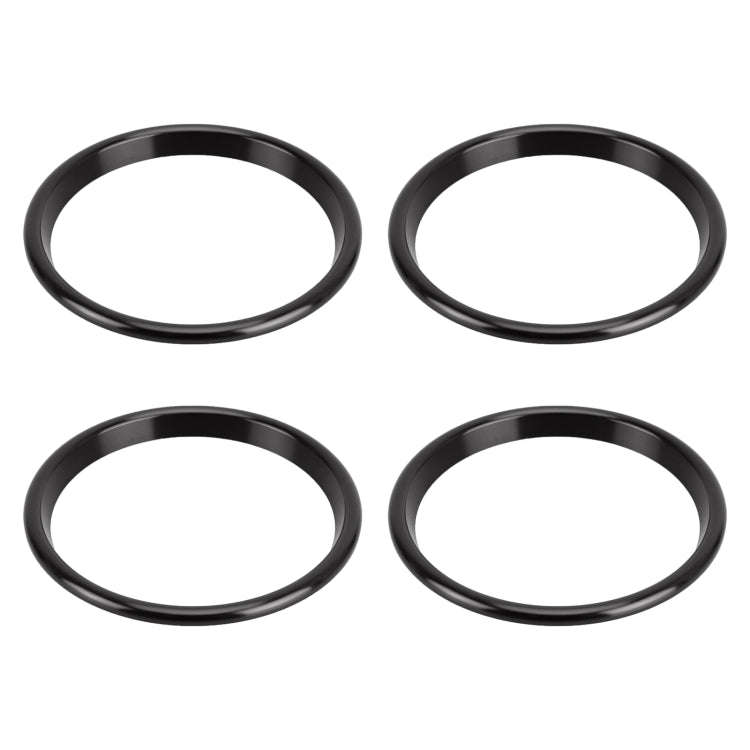 4 PCS Car Metal Air Outlet Decorative Outside Ring for Audi A3 / S3 / Q2L (Black)