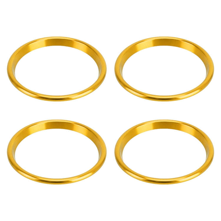 4 PCS Car Metal Air Outlet Decorative Outside Ring for Audi A3 / S3 / Q2L (Gold)