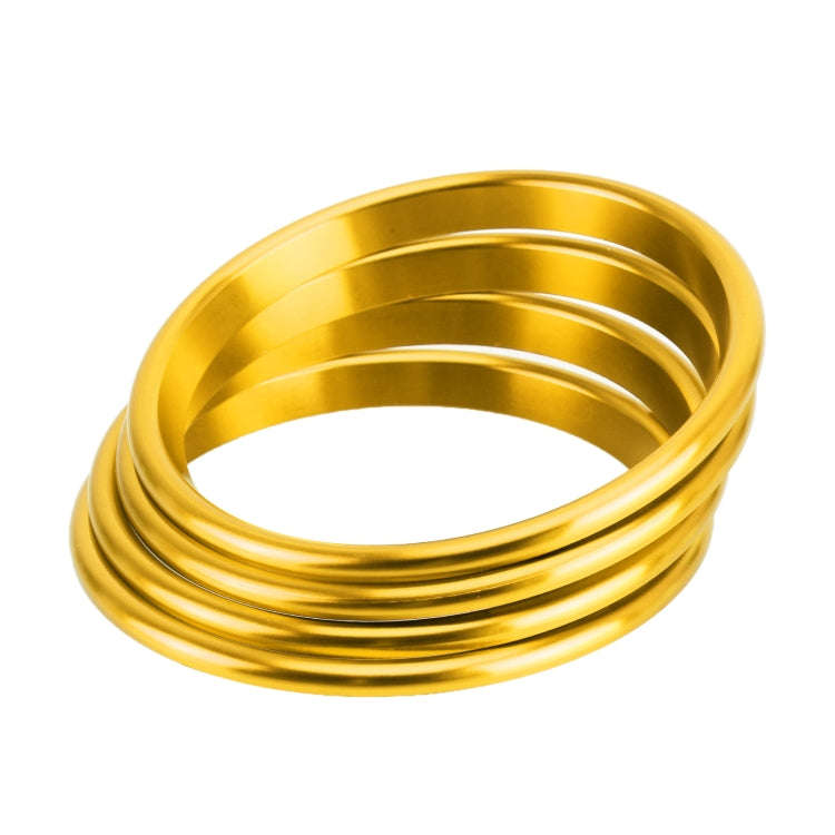 4 PCS Car Metal Air Outlet Decorative Outside Ring for Audi A3 / S3 / Q2L (Gold)
