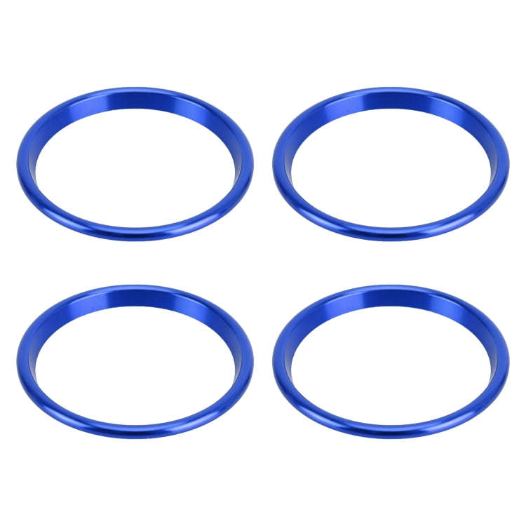 4 PCS Car Metal Air Outlet Decorative Outside Ring for Audi A3 / S3 / Q2L (Blue)