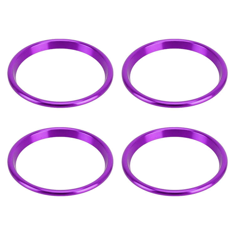 4 PCS Car Metal Air Outlet Decorative Outside Ring for Audi A3 / S3 / Q2L (Purple)