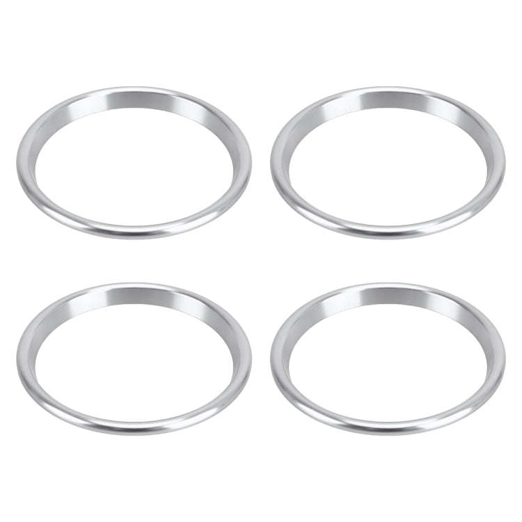 4 PCS Car Metal Air Outlet Decorative Outside Ring for Audi A3 / S3 / Q2L (Silver)