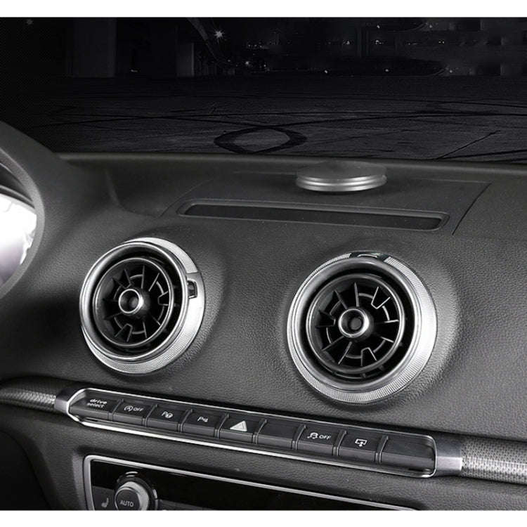 4 PCS Car Metal Air Outlet Decorative Outside Ring for Audi A3 / S3 / Q2L (Silver)