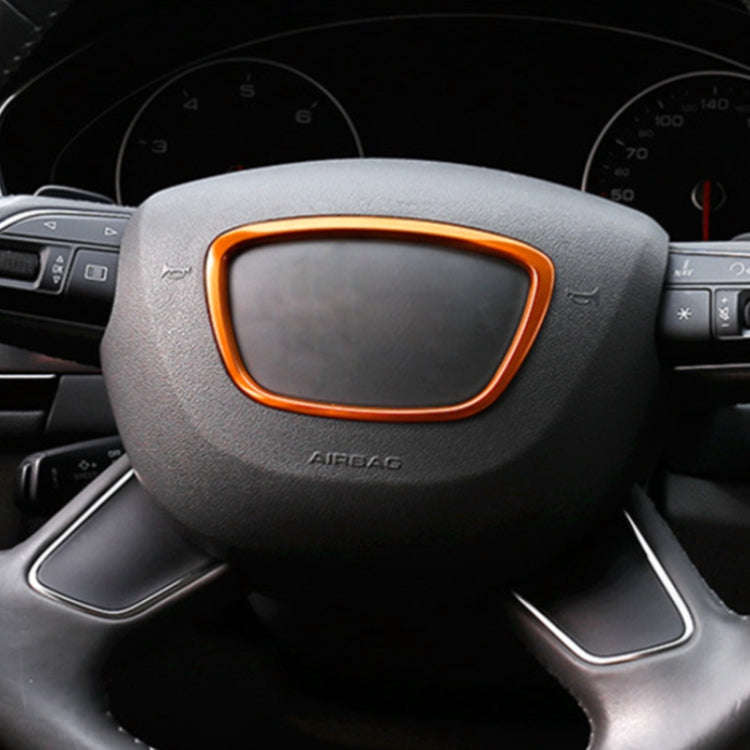 Car Auto Steering Wheel Ring Cover Trim Sticker Decoration for Audi (Orange)