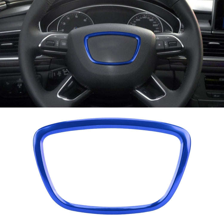 Car Auto Steering Wheel Ring Cover Trim Sticker Decoration for Audi (Blue)