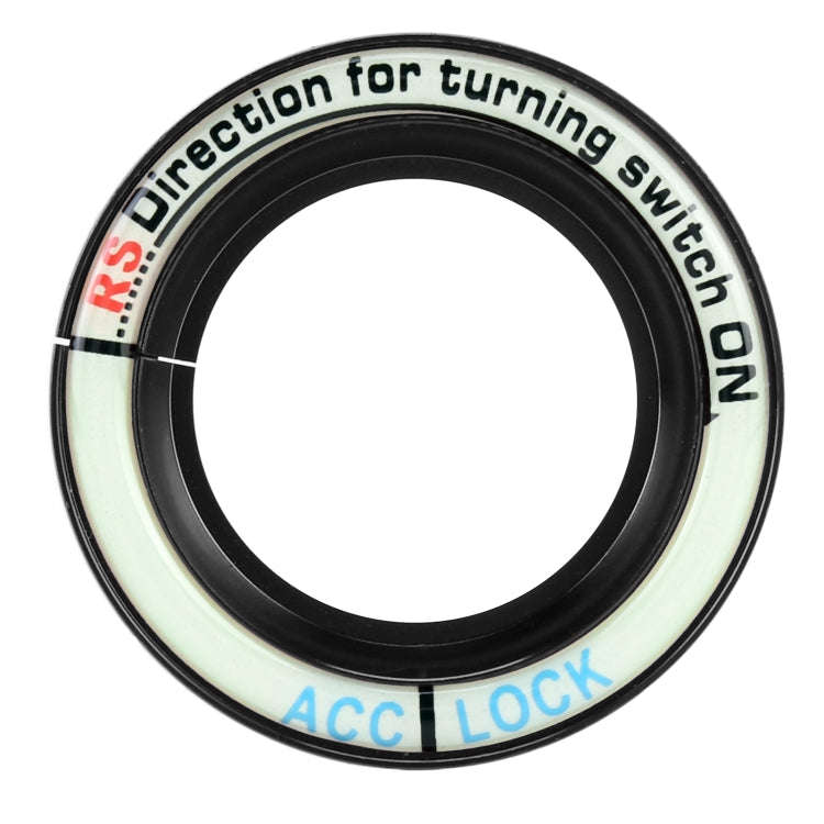 For Ford Fluorescent Aluminum Alloy Ignition Key Ring, Inside Diameter: 3.2cm (Black)