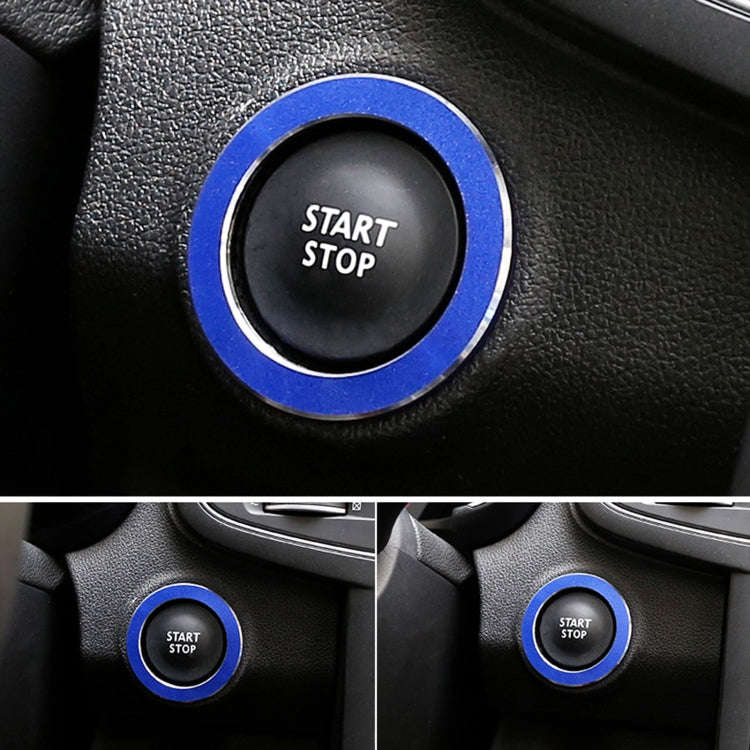 For Renault Metal Ignition Key Ring, Inside Diameter: 4.8cm (Blue)