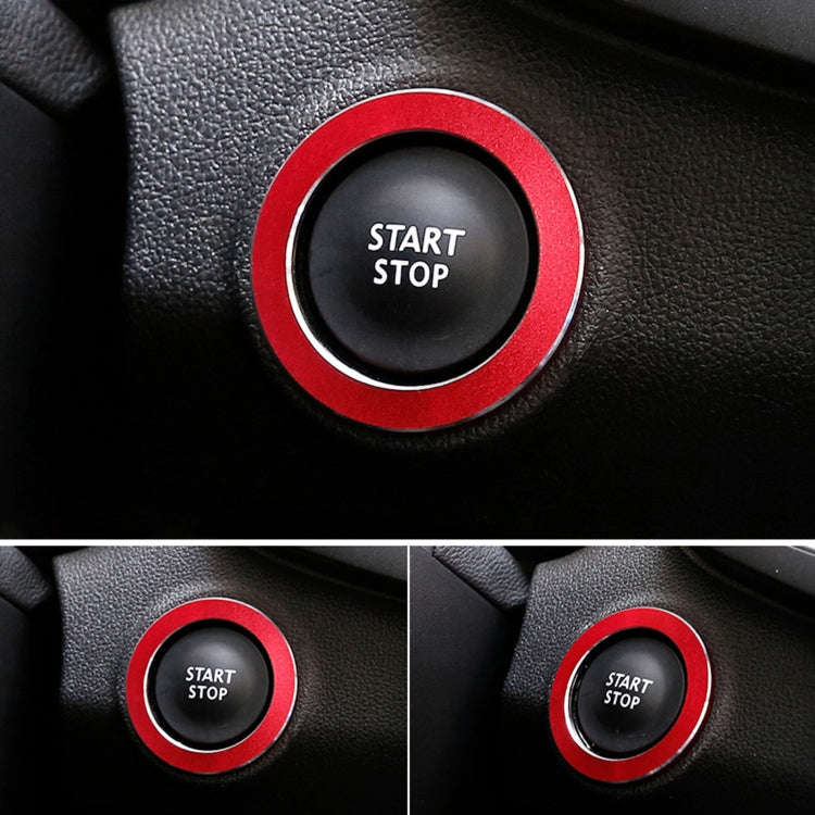 For Renault Metal Ignition Key Ring, Inside Diameter: 4.8cm (Red)