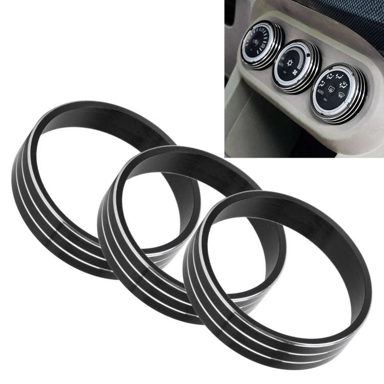 Car Metal Air Conditioner Knob Case for Mitsubishi ASX (Black)