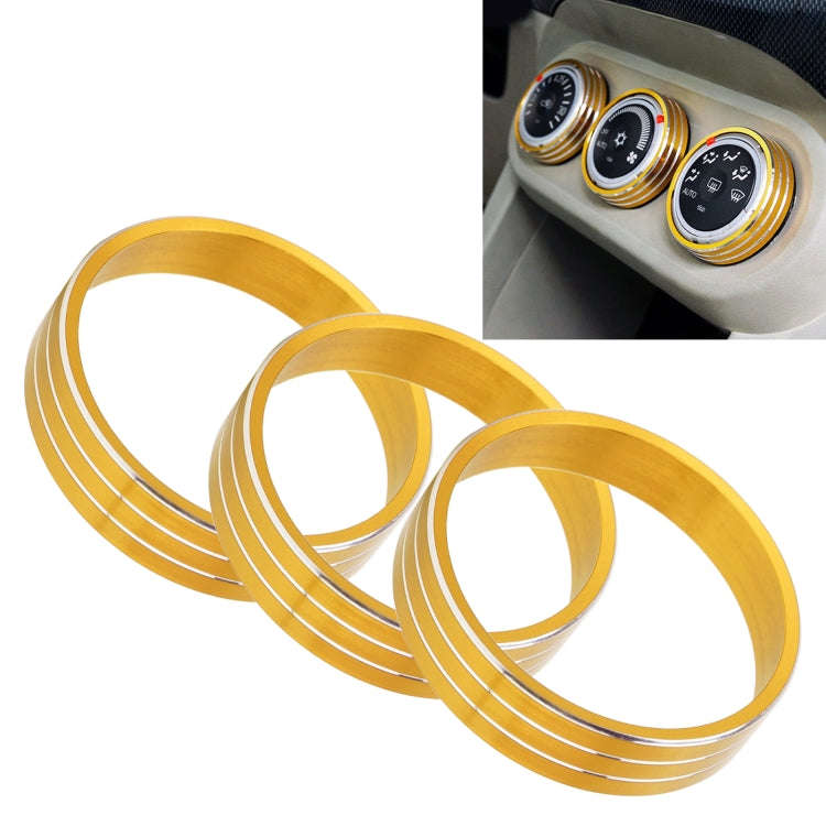 Car Metal Air Conditioner Knob Case for Mitsubishi ASX (Gold)