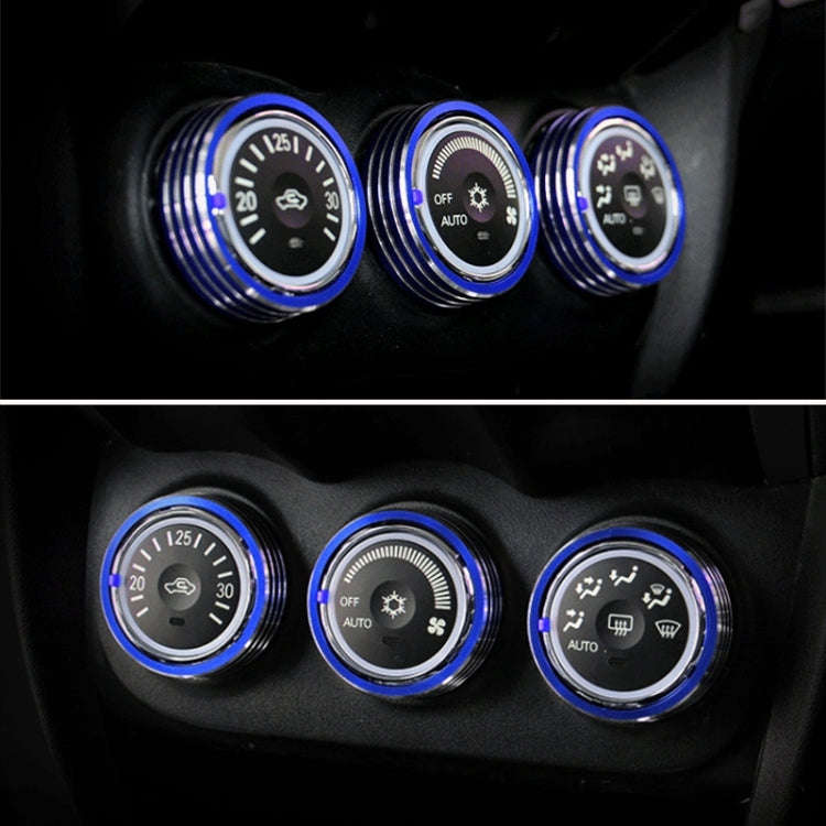 Car Metal Air Conditioner Knob Case for Mitsubishi ASX (Blue)
