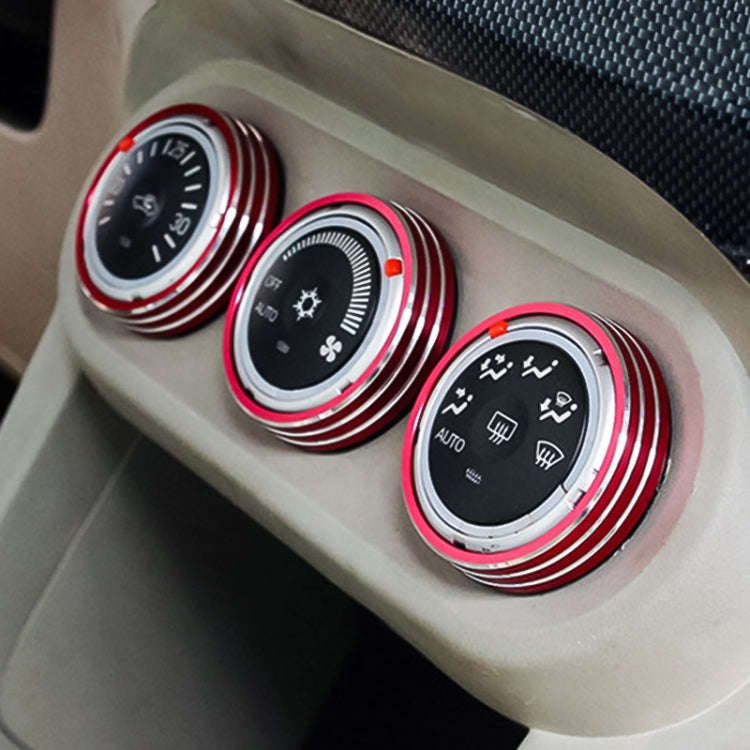 Car Metal Air Conditioner Knob Case for Mitsubishi ASX (Red)