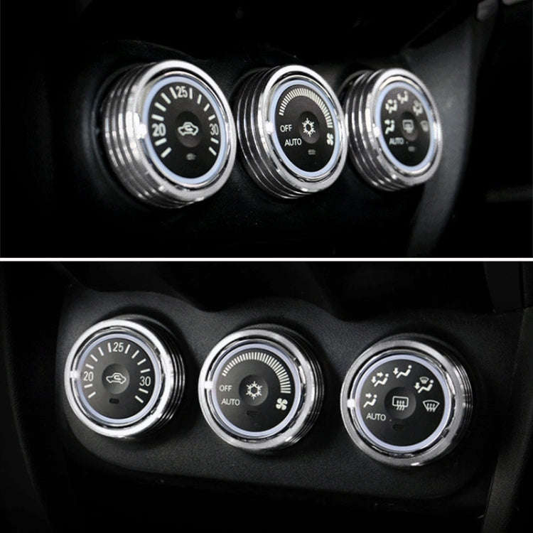 Car Metal Air Conditioner Knob Case for Mitsubishi ASX (Silver)
