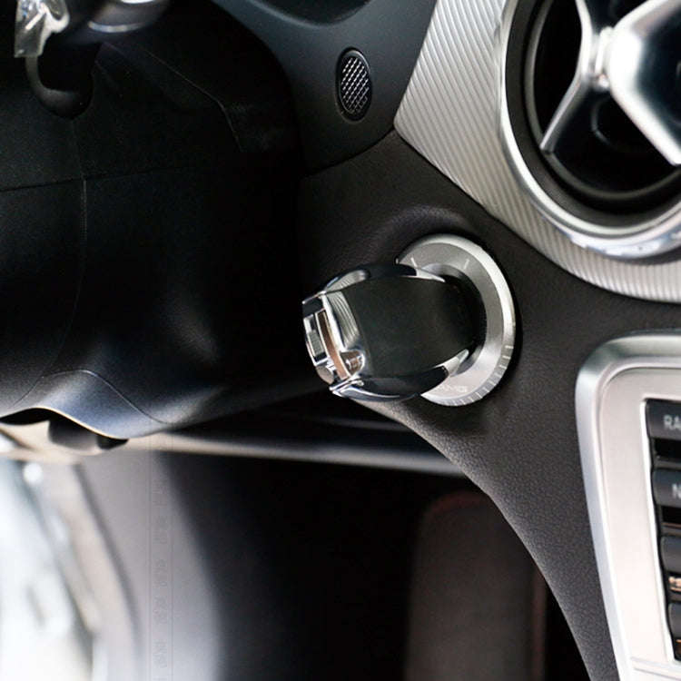 For Mercedes-Benz Metal Ignition Key Ring, Diameter: 4.8cm (Silver)