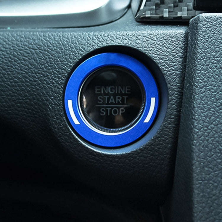 For Honda Metal Ignition Key Ring, Diameter: 3.9cm (Blue)