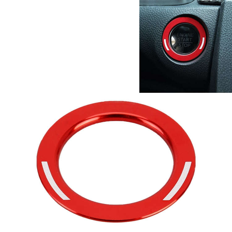 For Honda Metal Ignition Key Ring, Diameter: 3.9cm (Red)