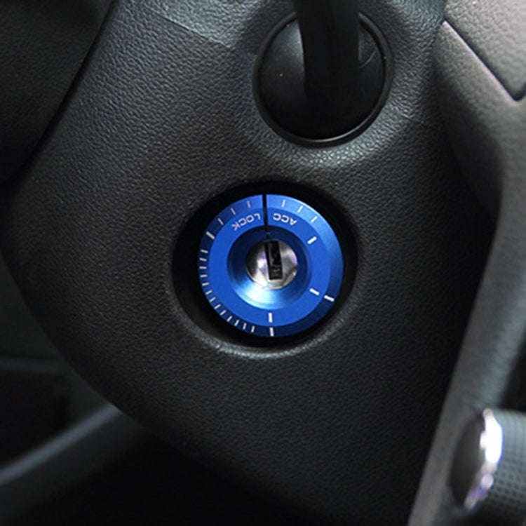 For Volkswagen Metal Ignition Key Ring, Diameter: 4.8cm (Blue)