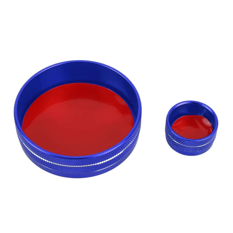 2 PCS Car Metal Central Control Knob Case for Cadillac (Blue)