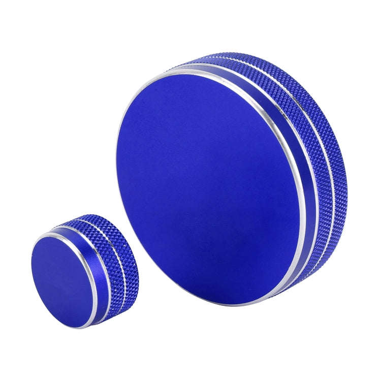 2 PCS Car Metal Central Control Knob Case for Cadillac (Blue)